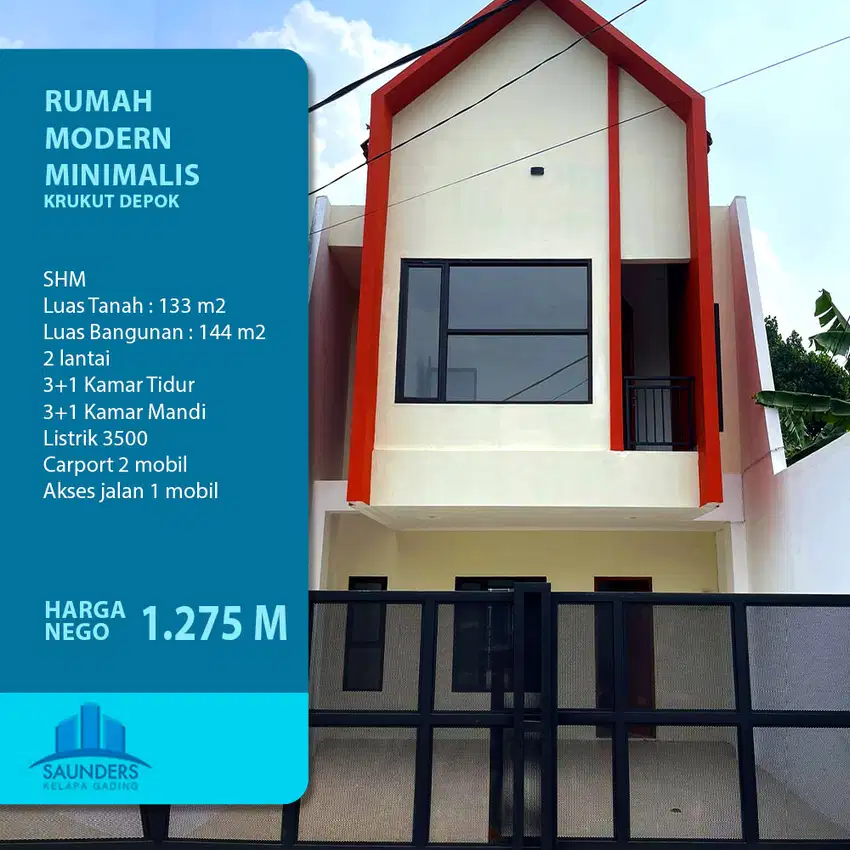 Rumah Minimalis Modern Krukut Depok