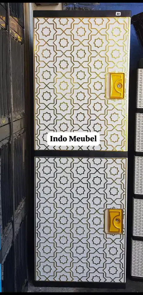 LEMARI PAKAIAN PLASTIL FULL KUNCI 4 RAK NEW MODERN