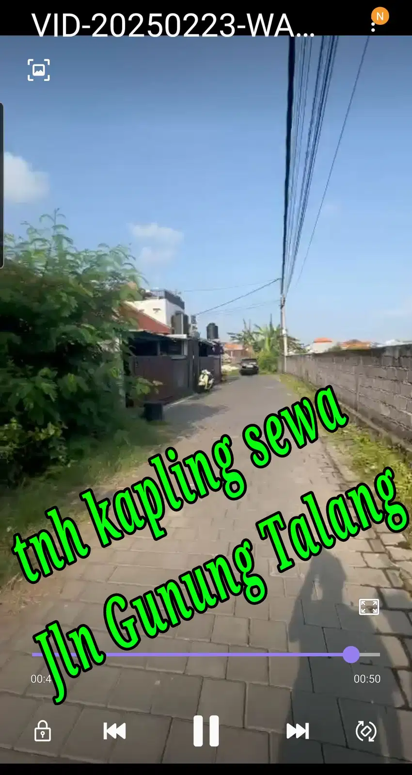 Diswakan tnh Kapling di Jln Gunung Talang, area Mahendradata