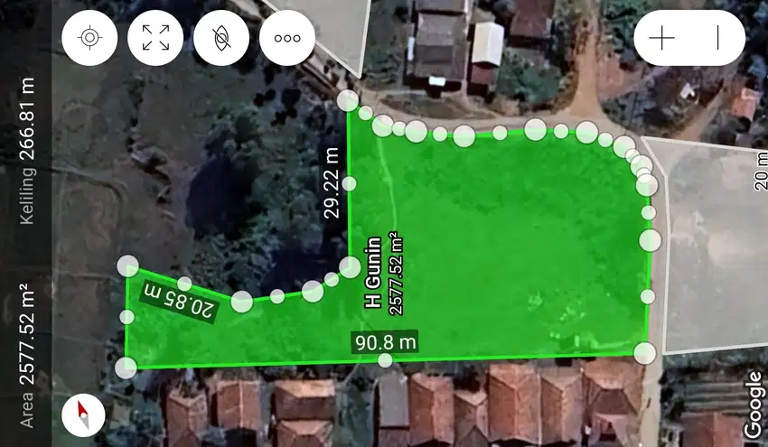 JUAL TANAH 2.500 HARGA 500 RB/M2 DI BEKASI KAB.