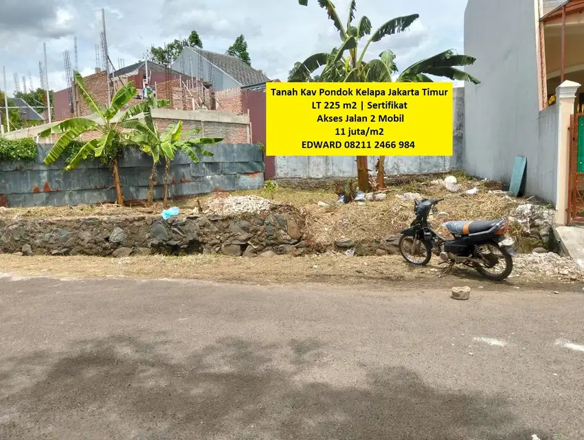 Tanah Harga Terjangkau Berkelas Strategis! Pondok Kelapa Jakarta Timur