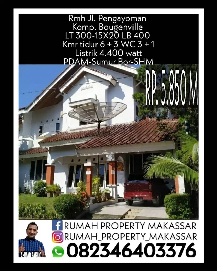 Trn Hrg Rmh Jl.Pengayoman Komp Bougenville LT300 LB 400 Kmr 9 WC 4 SHM
