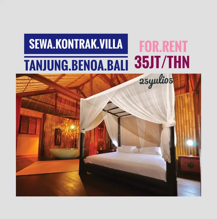 For rent Kontrak Sewa Villa Tanjung Benoa Jimbaran Bali