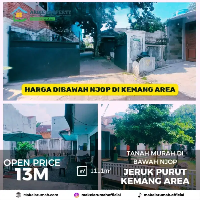 Dijual Cepat Tanah Murah Dibawah NJOP Di Jeruk Purut Kemang Area
