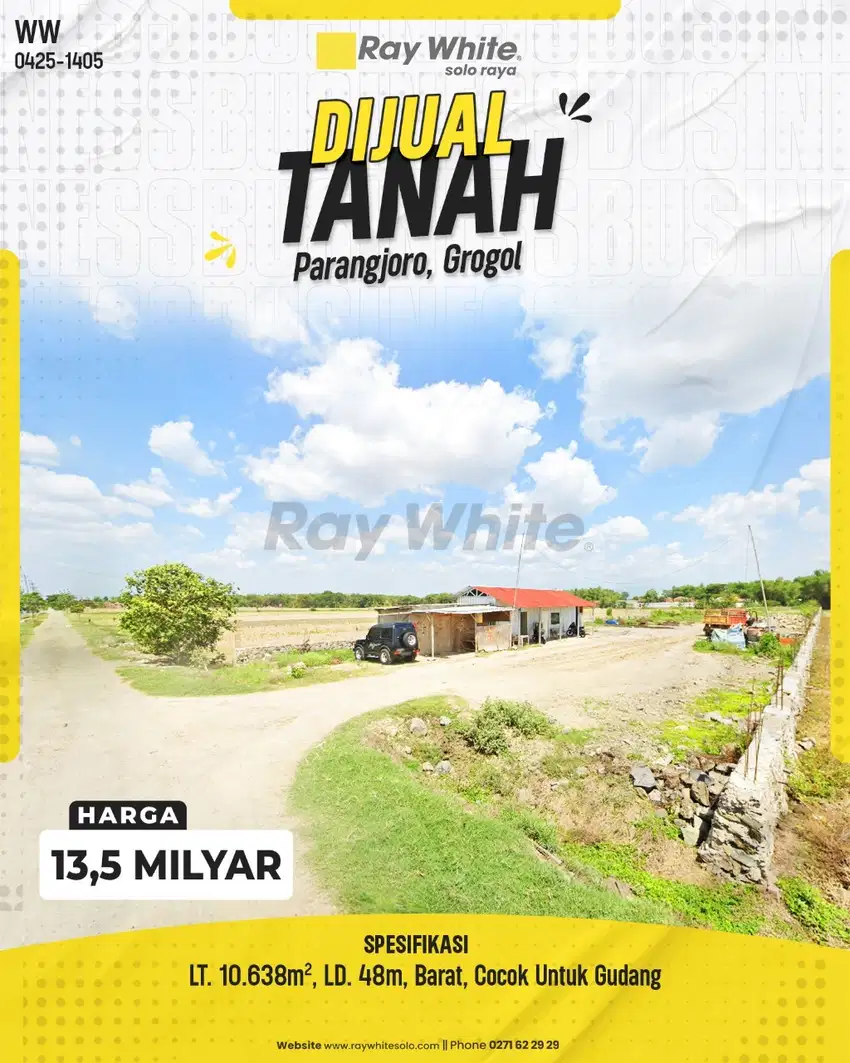 Tanah Cocok Pergudangan di Parangjoro Sukoharjo