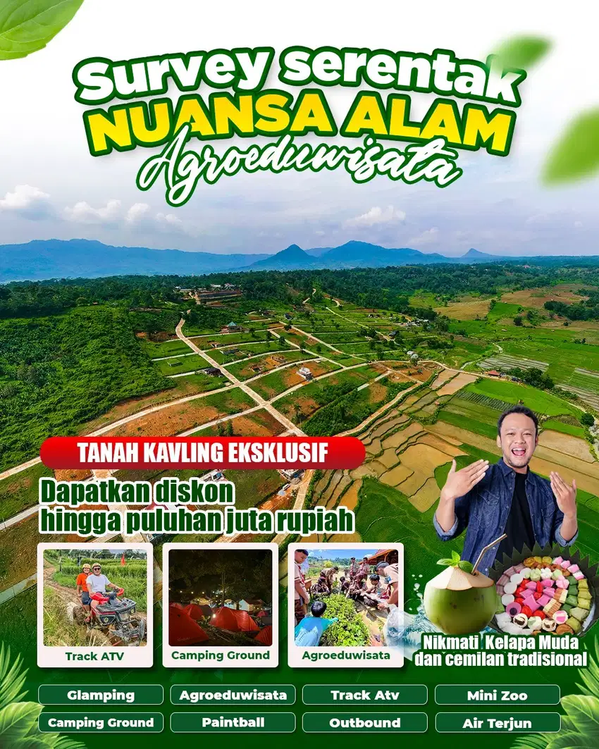 Tanah Kavling Nuansa Alam Agroeduwisata Bogor Timur