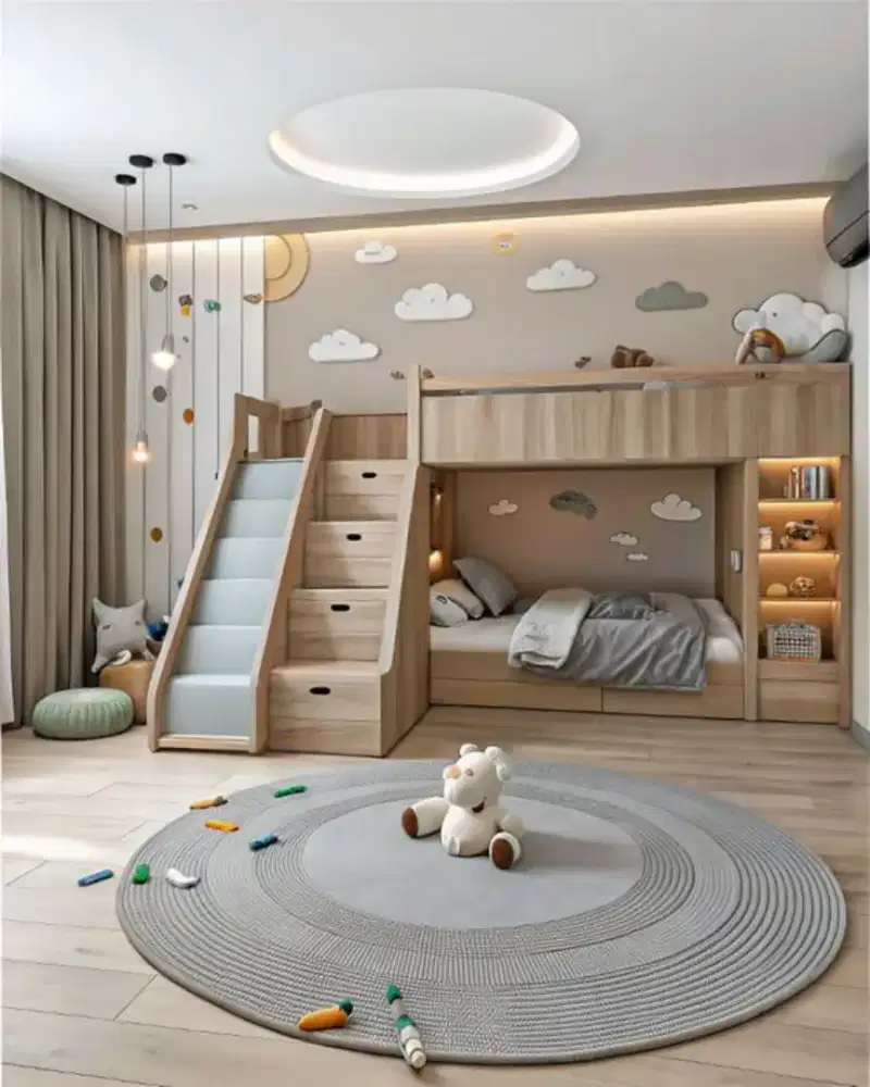 Kamar tidur anak laki-laki dan perempuan