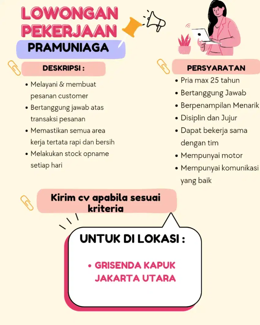 LOWONGAN KERJA DI KAPUK GRISENDA JAKARTA UTARA