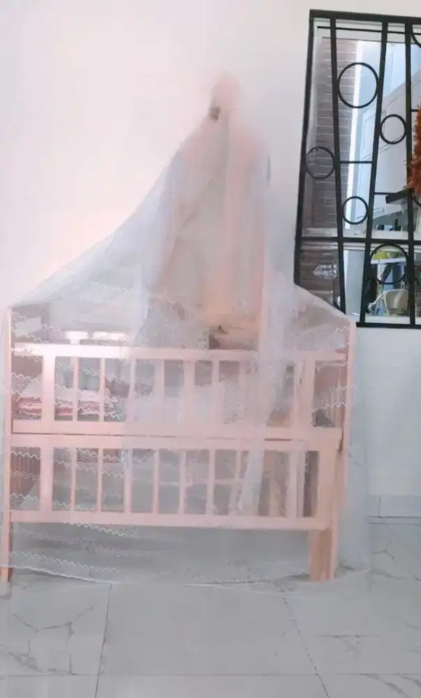 Baby Box kayu kokoh 120X70CM Bisa Bed Side