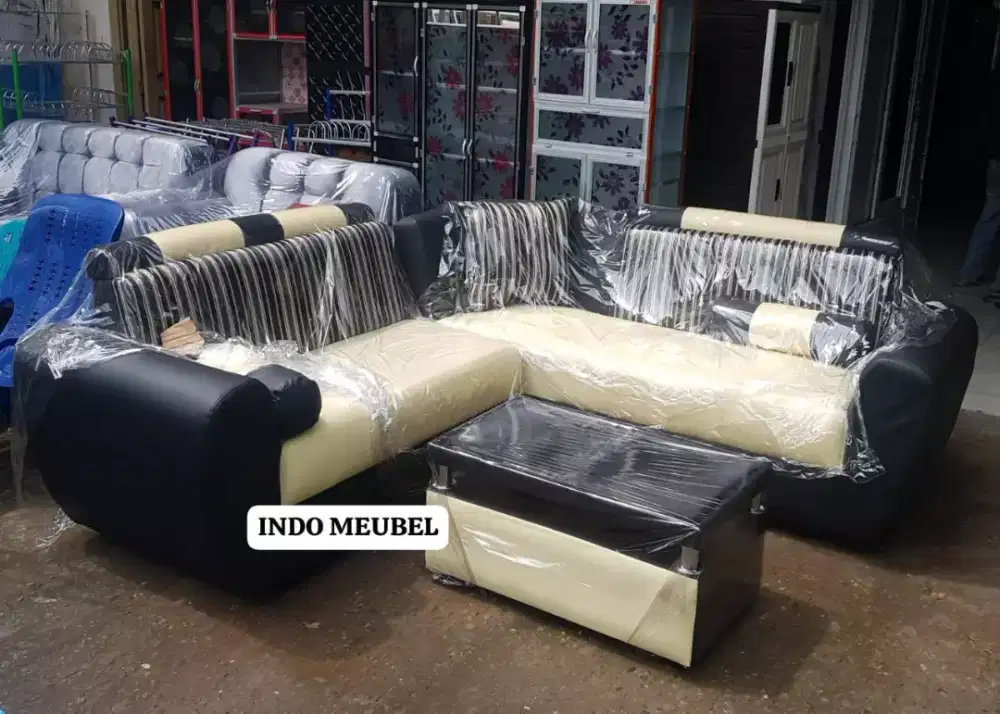 PROMO!! Sofa Sudut New Modern Bisa Request Warna Dan Bahan