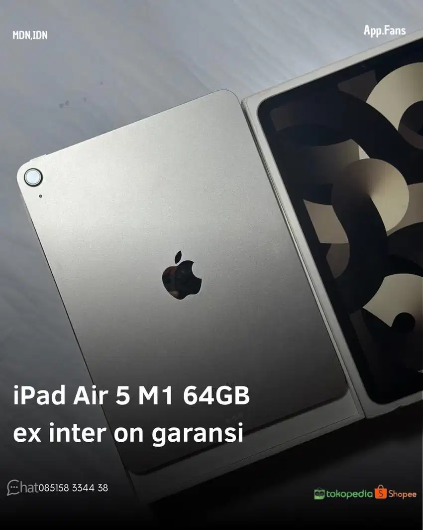 iPad Air 5 64GB on garansi starlight