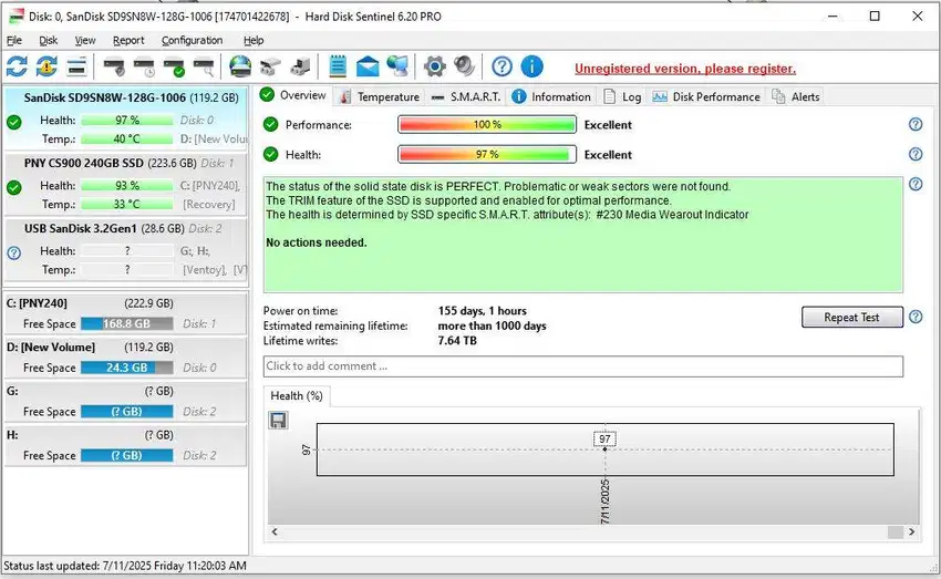 SSD Sandisk X600 128GB M.2 2280 SD9SN8W-128G
