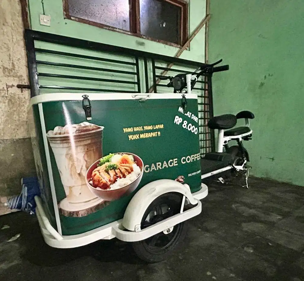 Gerobak coffee sepeda listrik