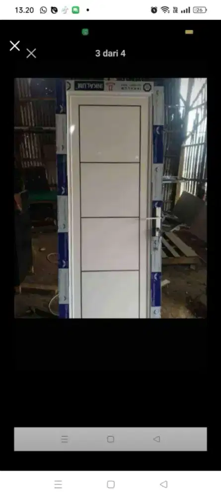 Jual kusen pintu satu dan pintu Dua dari bahan aluminium dan kayu