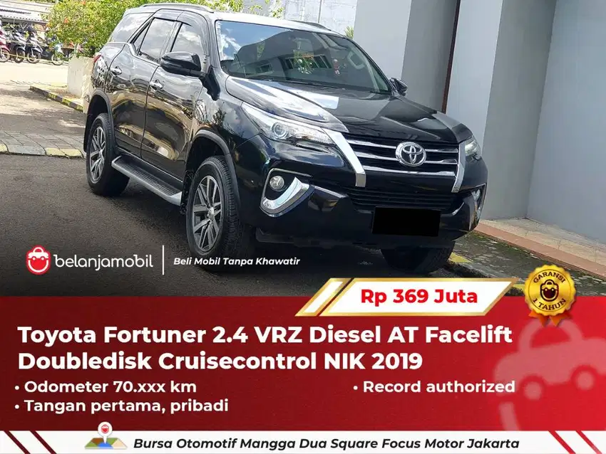 [ GARANSI 1TH ] Toyota Fortuner 2.4 VRZ Diesel AT Facelift 2019/2020
