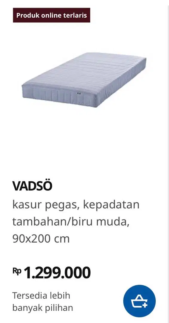 Kasur ikea vadso 90 x 200 pemakaian 3 bln