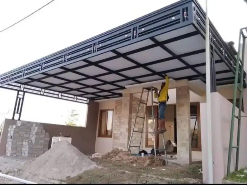 Bengkel las Lampung tralis kanopi pintu pagar gerbang tangga