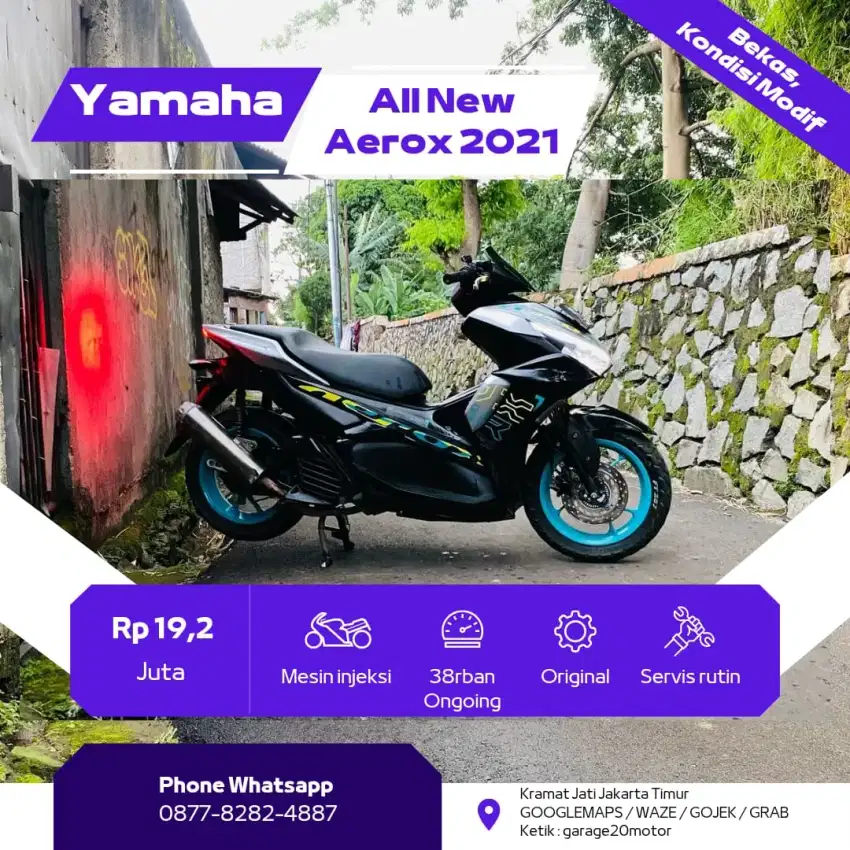 Yamaha All New Aerox 155cc bluecore fi Tahun 2021