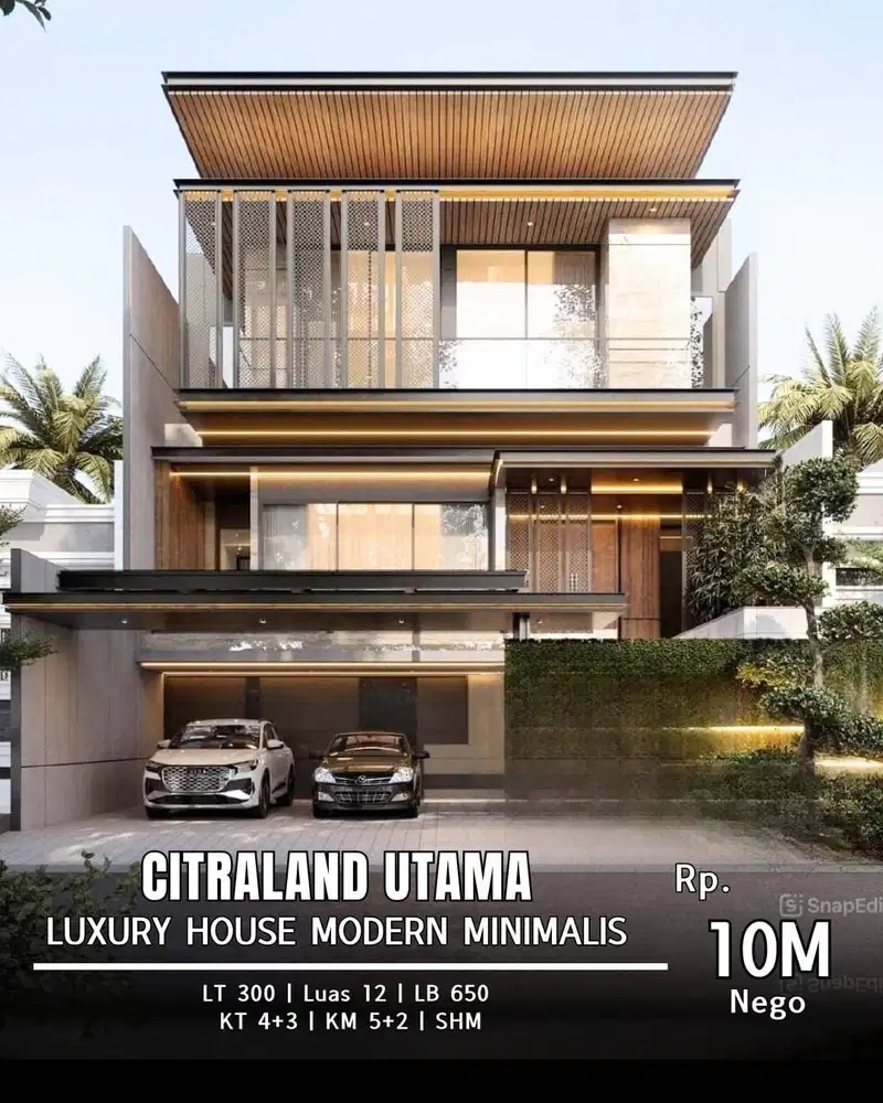 Dijual Rumah Baru Modern Minimalis Citraland Bukit Golf International