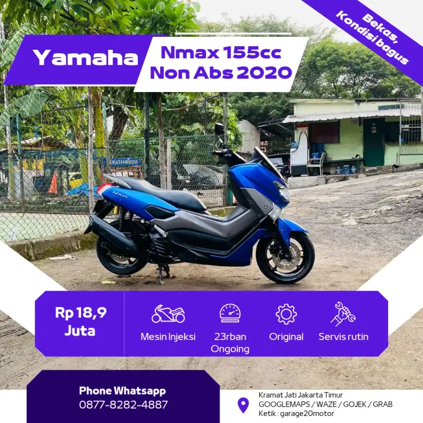 Yamaha Nmax 155cc non abs bluecore fi Tahun 2020