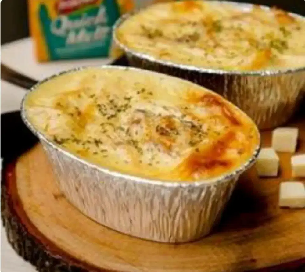 Cemilan enak Macaroni / Spaghetti Brulee