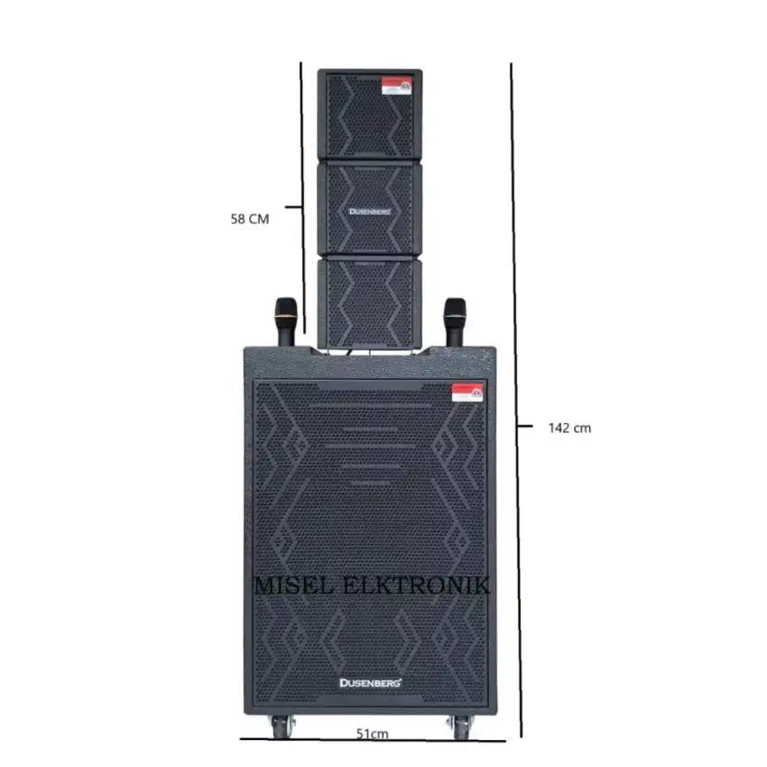 Speaker portabel 15 inchi model linier arayy DUSENBERG