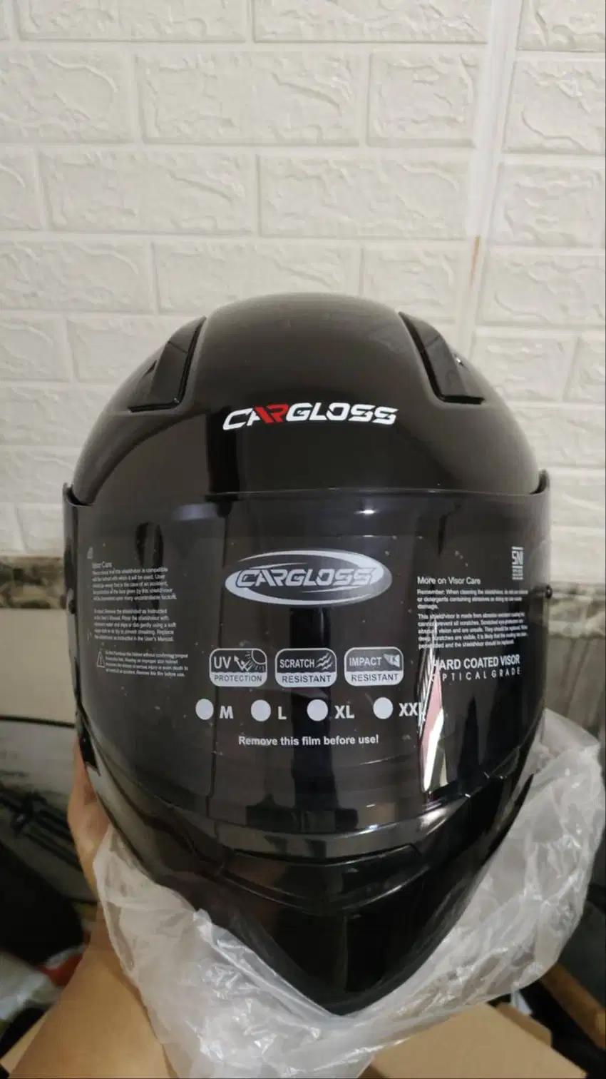 100% Original Helm Cargloss KRC Full Face - Deep Black