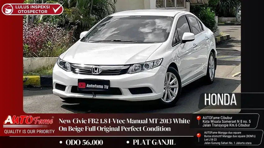 ODO 56RB Honda New Civic FB2 1.8 I-Vtec Manual 2013
