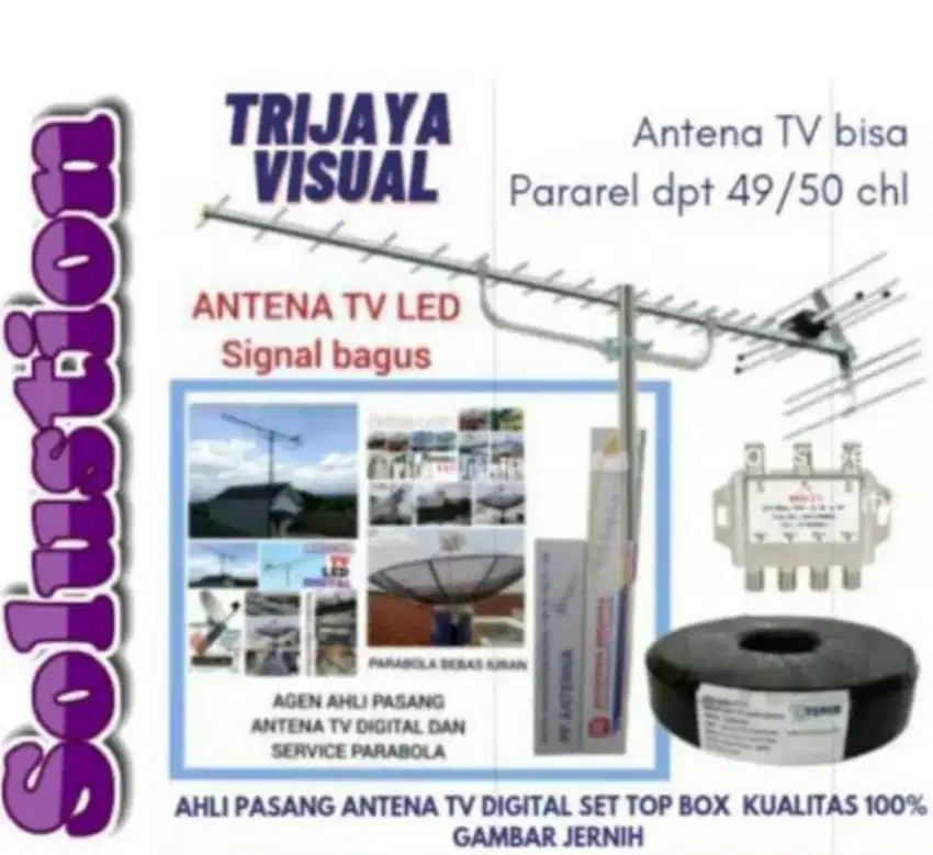 Agen ahli pasang antena TV digital service parabola dan camera CCTV