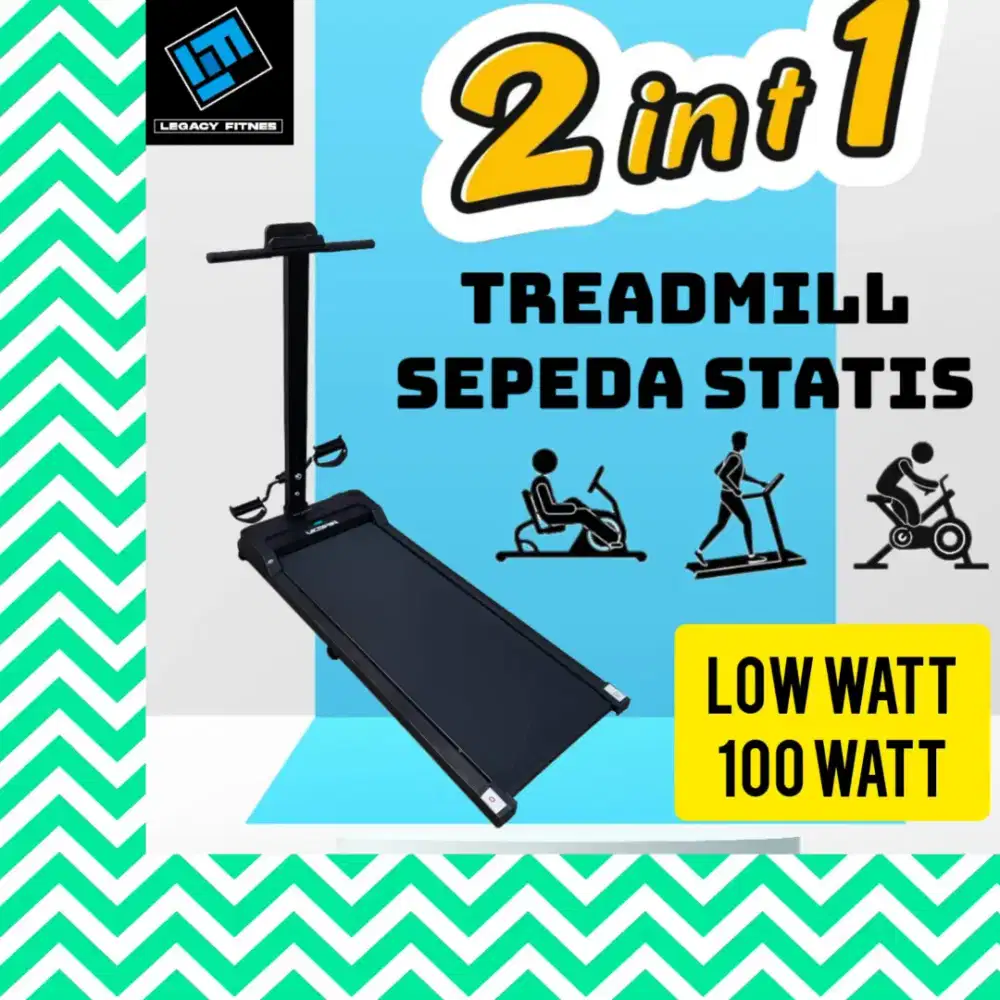 Treadmill elektrik Sepeda statis Legacy Alpaca 2 in1