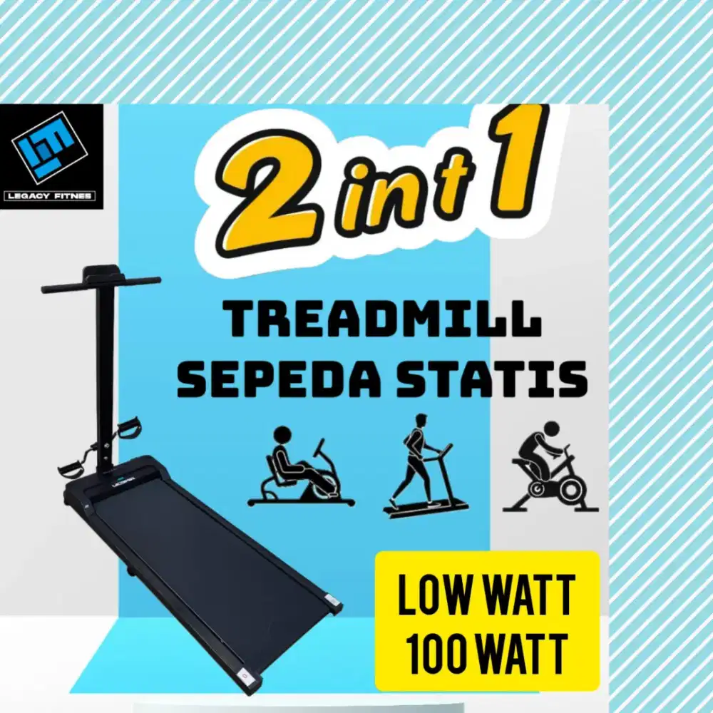 Treadmill elektrik Sepeda statis Legacy Alpaca 2 in1