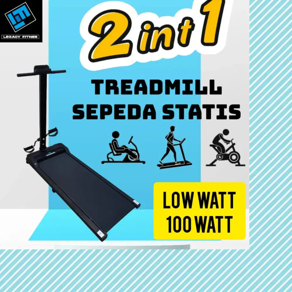 Treadmill elektrik Sepeda statis Legacy Alpaca 2 in1
