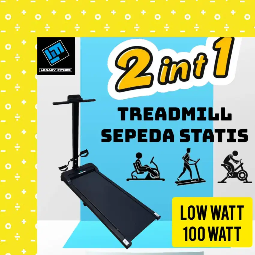 Treadmill elektrik Sepeda statis Legacy Alpaca 2 in1