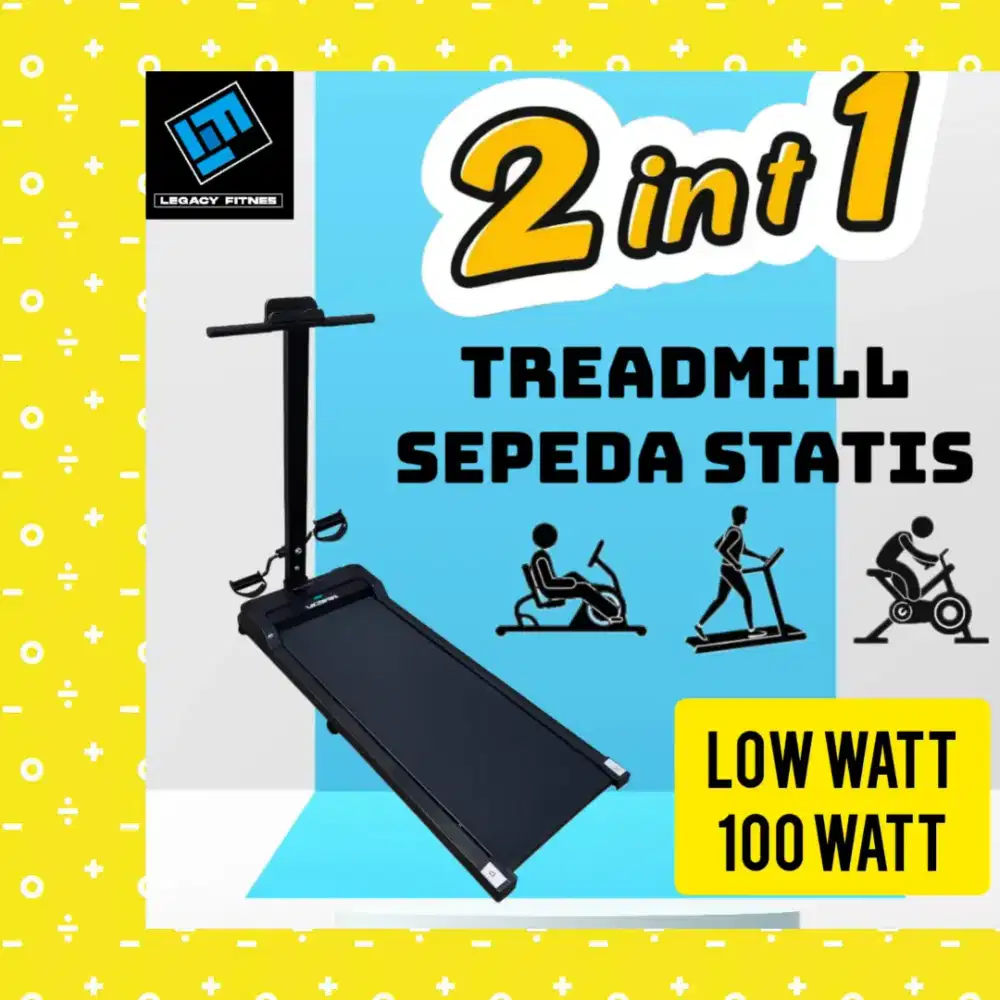 Treadmill elektrik Sepeda statis Legacy Alpaca 2 in1