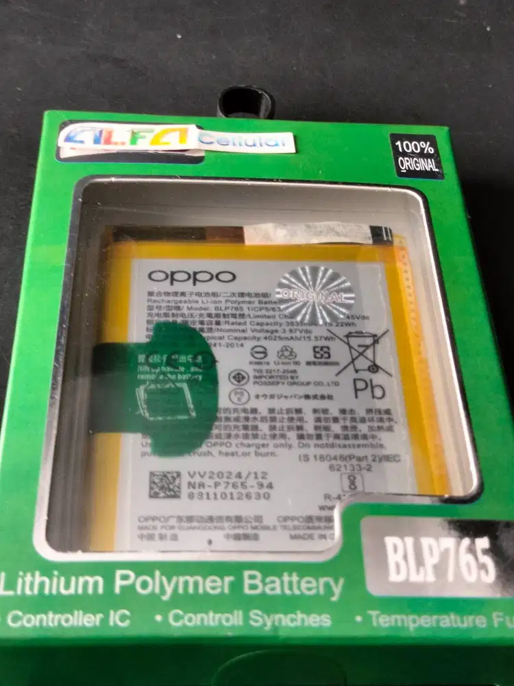Baterai OPPO F1S /OPPO A91 BLP765 Baterai OPPO RENO 3 / OPPO RENO 2