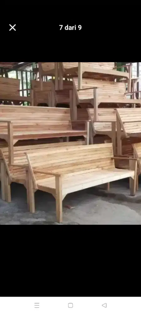 kursi kayu kursi bambu tangga tirai dll