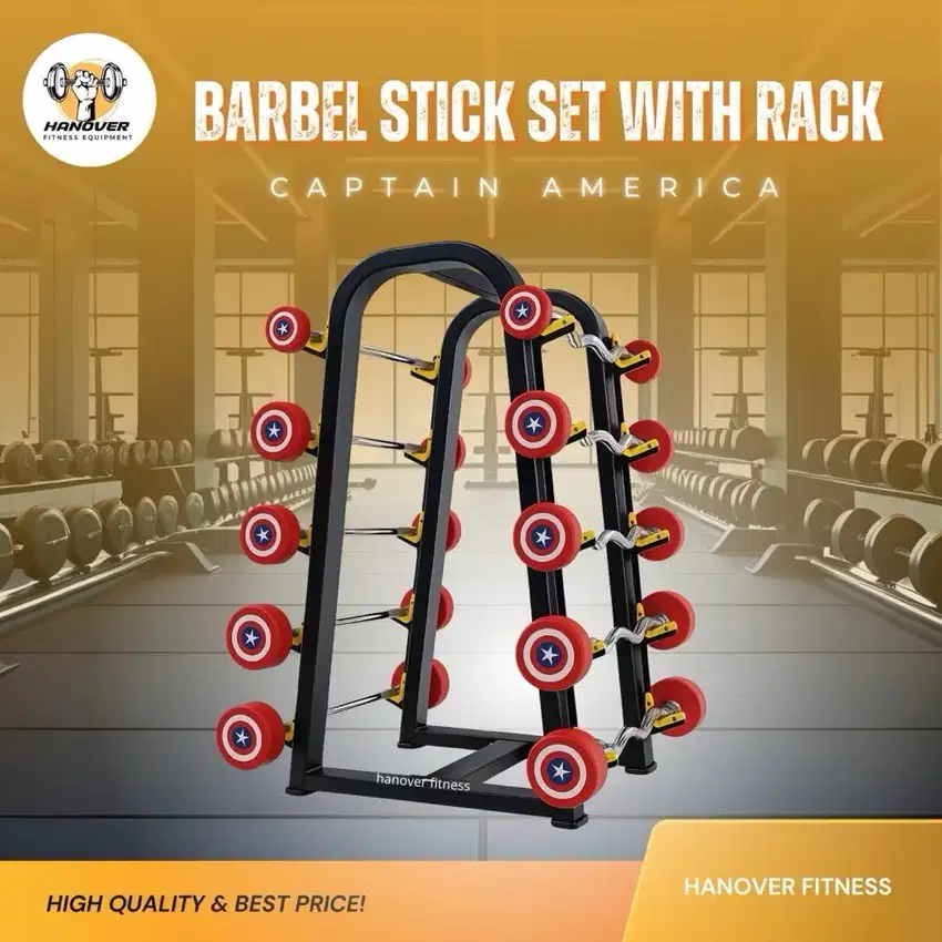 BARBEL STICK CAPTAIN AMERICA BARBEL FIX SET IMPORT WITH RACK