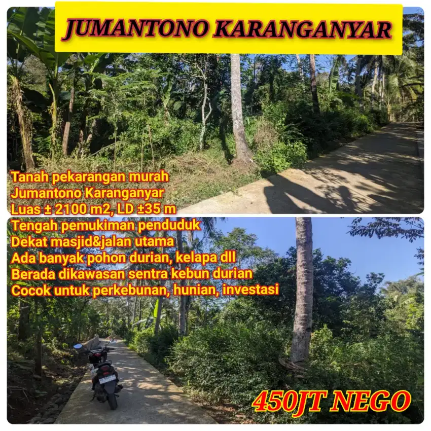 Tanah Murah Jumantono Karanganyar
