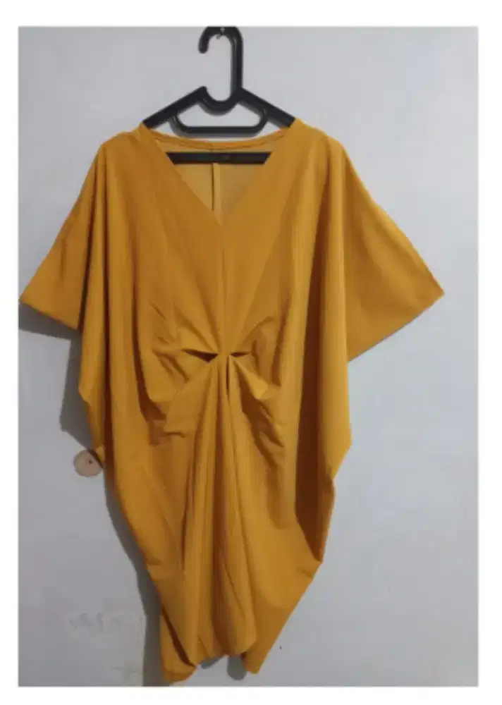 Dress kaftan kuning kunyit
