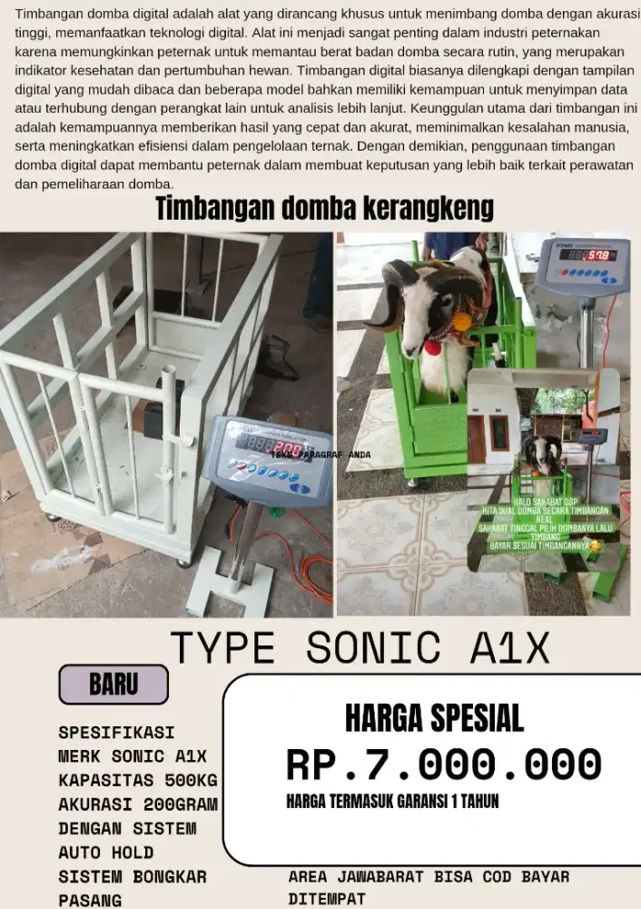 Timbangan domba kerangkeng