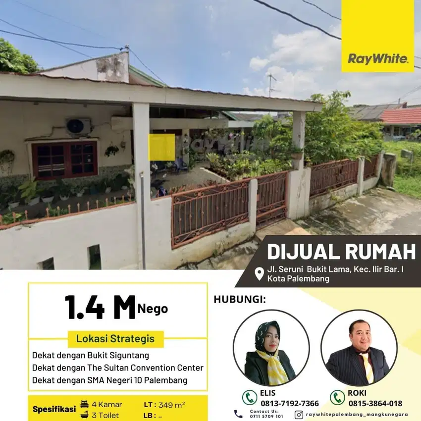 Dijual Cepat Rumah di Bukit Lama Kota Palembang