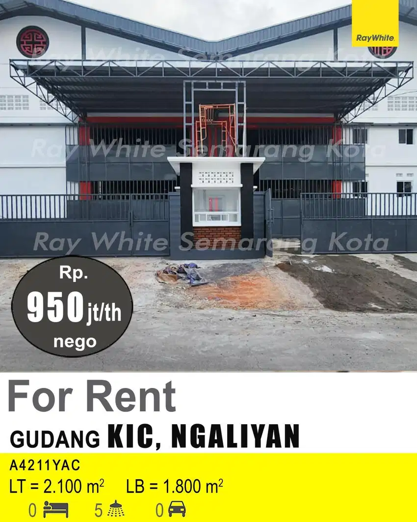 DISEWAKAN GUDANG DI KIC NGALIYAN A4211