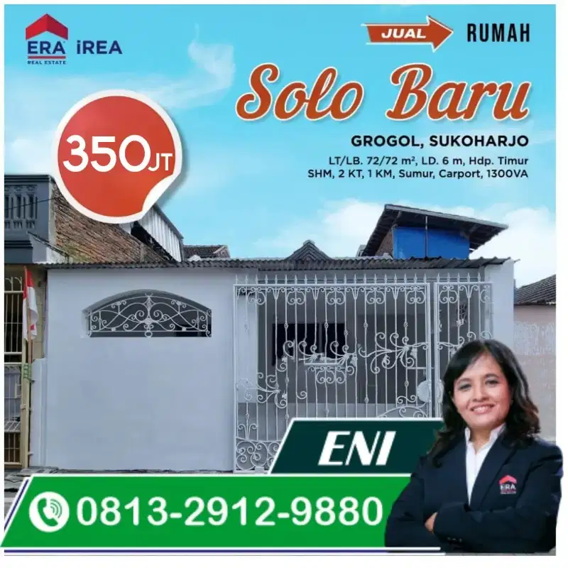 rumah murah dijual Solo di Gedangan solo baru