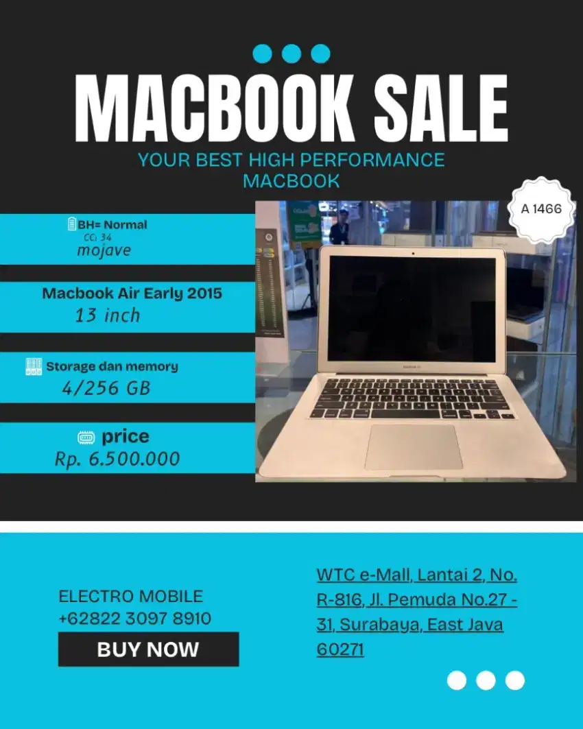 Macbook Air Early 2015 13 inch A1466 (second)