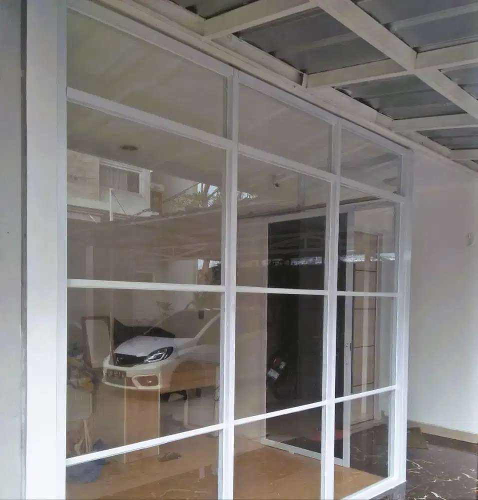 Kusen Aluminium 3 & 4 | Coklat Putih Hitam | Area Cinere