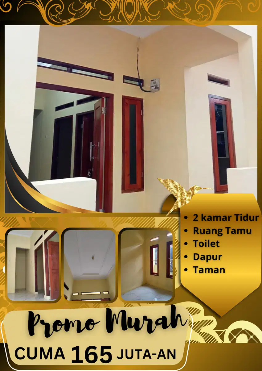 RUMAH SIAP HUNI 2 KAMAR AKSES STRATEGIS DEKAT STASIUN HANYA 165 JUTA