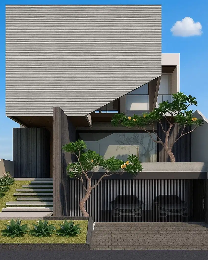 Rumah Raffles Garden, Citraland New • Minimalis • Swimming Pool  Dimen