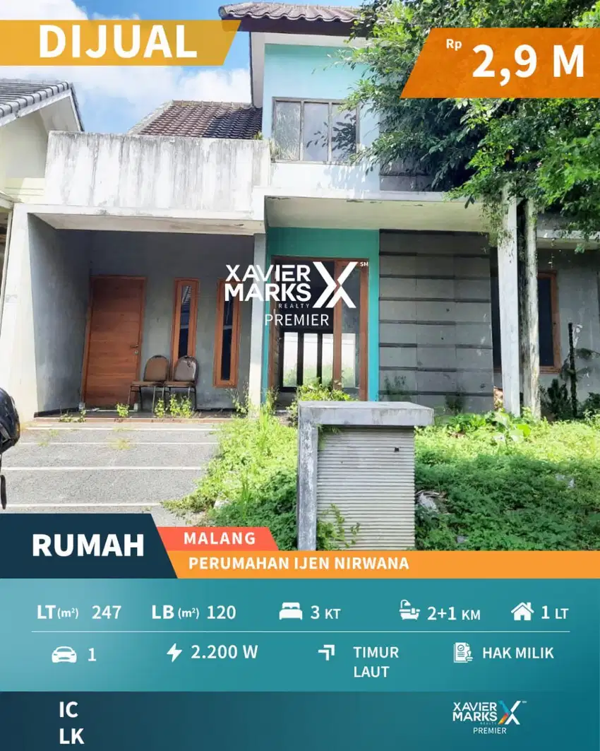 Dijual Rumah Murah di Ijen Nirwana Klojen Malang Kota