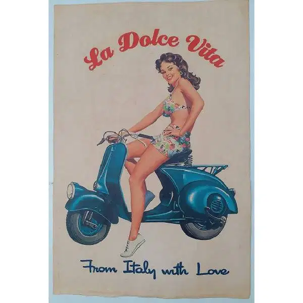 Vintage Iklan kertas MOTOR VESPA ITALY zaman kolonial Belanda