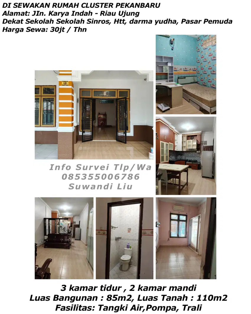 DISEWAKAN RUMAH SEWA RIAU UJUNG